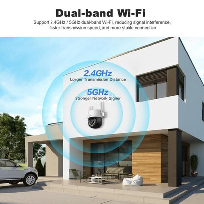 Srihome SH072 8MP 2.4 / 5G WiFi Outdoor AI Auto-Tracking Wireless WiFi Security Camera, EU Plug, US Plug, UK Plug, AU Plug