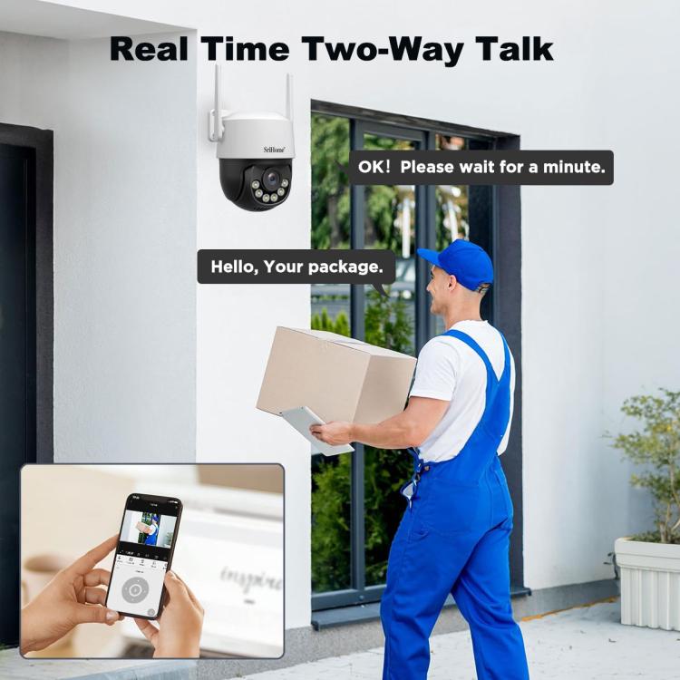 Srihome SH072 8MP 2.4 / 5G WiFi Outdoor AI Auto-Tracking Wireless WiFi Security Camera, EU Plug, US Plug, UK Plug, AU Plug