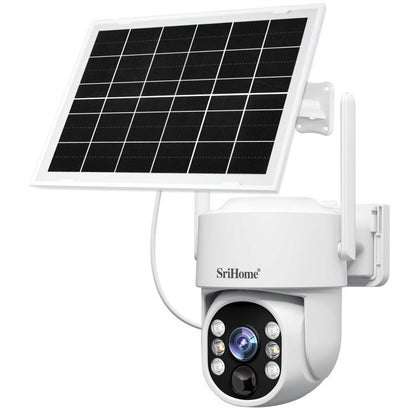 SriHome DH005 4MP 2K Low Power Consumption Wireless Security Camera System with Solar Panel, DH005