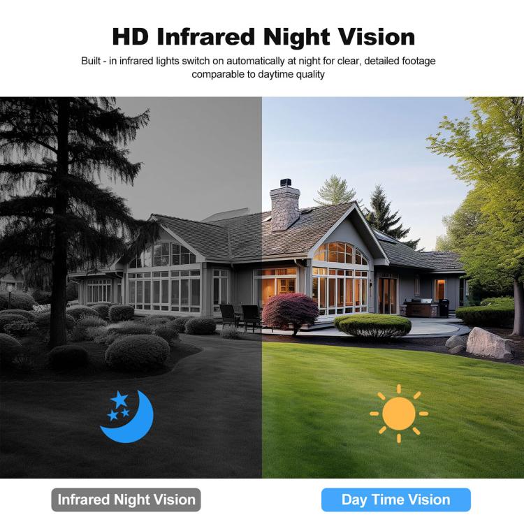 SriHome DH054+DH002 4MP HD Smart WiFi Video PIR Visual Doorbell Set, DH054+DH002