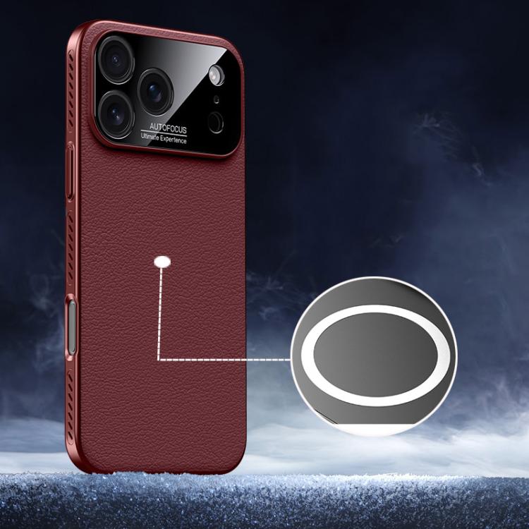 Soft Armor MagSafe Cooling Plain Leather Hybrid PC Phone Case