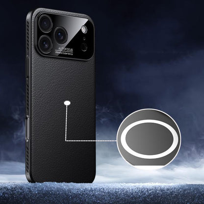 Soft Armor MagSafe Cooling Plain Leather Hybrid PC Phone Case, For iPhone 17 Pro Max, For iPhone 17 Pro, For iPhone 17, For iPhone Air