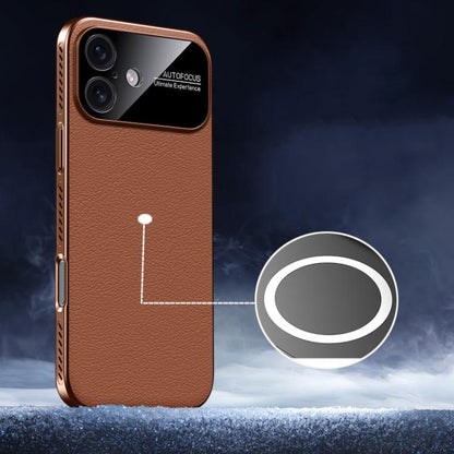Soft Armor MagSafe Cooling Plain Leather Hybrid PC Phone Case, For iPhone 17 Pro Max, For iPhone 17 Pro, For iPhone 17, For iPhone Air