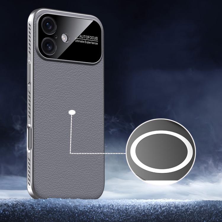 Soft Armor MagSafe Cooling Plain Leather Hybrid PC Phone Case, For iPhone 17 Pro Max, For iPhone 17 Pro, For iPhone 17, For iPhone Air