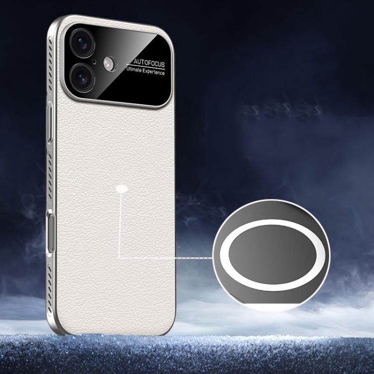 Soft Armor MagSafe Cooling Plain Leather Hybrid PC Phone Case, For iPhone 17 Pro Max, For iPhone 17 Pro, For iPhone 17, For iPhone Air