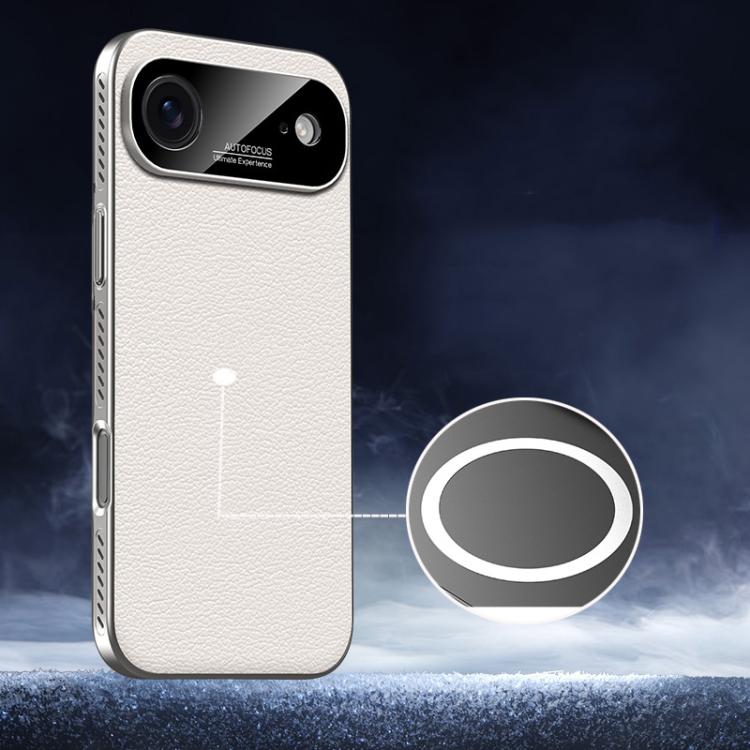 Soft Armor MagSafe Cooling Plain Leather Hybrid PC Phone Case, For iPhone 17 Pro Max, For iPhone 17 Pro, For iPhone 17, For iPhone Air