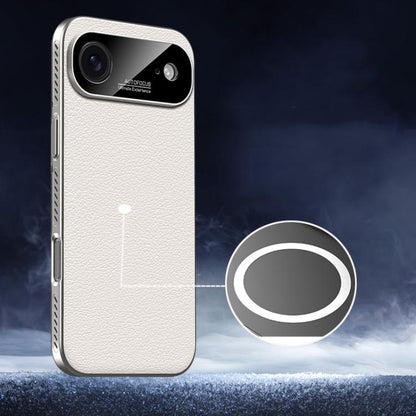 Soft Armor MagSafe Cooling Plain Leather Hybrid PC Phone Case, For iPhone 17 Pro Max, For iPhone 17 Pro, For iPhone 17, For iPhone Air
