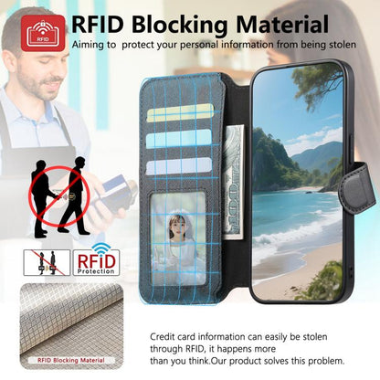 Housse de téléphone en cuir avec portefeuille à fermeture éclair antivol RFID MagSafe en tissu sergé, pour Galaxy A33 5G, pour Galaxy A13 4G, pour Galaxy A13 5G