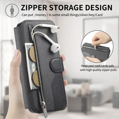 Twill Fabric MagSafe RFID Anti-theft Zipper Wallet Leather Phone Case, For Galaxy A57 5G, For Galaxy A37 5G / A36 5G, For Galaxy A17 4G / 5G, For Galaxy A56 5G, For Galaxy A26 5G, For Galaxy A16 4G / 5G, For Galaxy A06 4G, For Galaxy A15 4G / 5G       ...