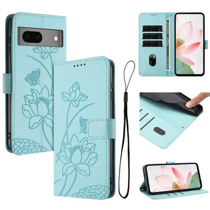 Lotus Embossed Leather Phone Case with Lanyard, For Google Pixel 11 Pro XL, For Google Pixel 11 / 11 Pro, For Google Pixel 10a, For Google Pixel 10 Pro XL / 9 Pro XL, For Google Pixel 10 / 10 Pro / 9 / 9 Pro, For Google Pixel 9a, For Google Pixel 8a   ...
