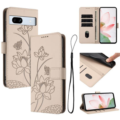 Lotus Embossed Leather Phone Case with Lanyard, For Google Pixel 11 Pro XL, For Google Pixel 11 / 11 Pro, For Google Pixel 10a, For Google Pixel 10 Pro XL / 9 Pro XL, For Google Pixel 10 / 10 Pro / 9 / 9 Pro, For Google Pixel 9a, For Google Pixel 8a   ...