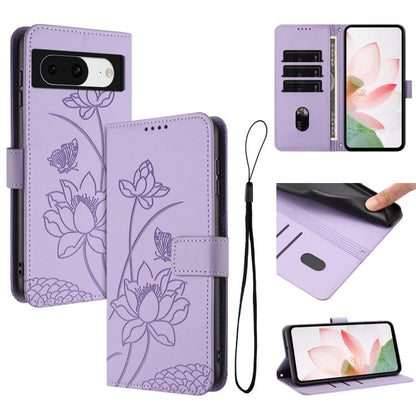Lotus Embossed Leather Phone Case with Lanyard, For Google Pixel 11 Pro XL, For Google Pixel 11 / 11 Pro, For Google Pixel 10a, For Google Pixel 10 Pro XL / 9 Pro XL, For Google Pixel 10 / 10 Pro / 9 / 9 Pro, For Google Pixel 9a, For Google Pixel 8a   ...