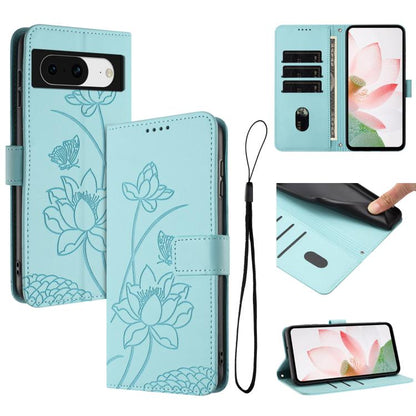 Lotus Embossed Leather Phone Case with Lanyard, For Google Pixel 11 Pro XL, For Google Pixel 11 / 11 Pro, For Google Pixel 10a, For Google Pixel 10 Pro XL / 9 Pro XL, For Google Pixel 10 / 10 Pro / 9 / 9 Pro, For Google Pixel 9a, For Google Pixel 8a   ...