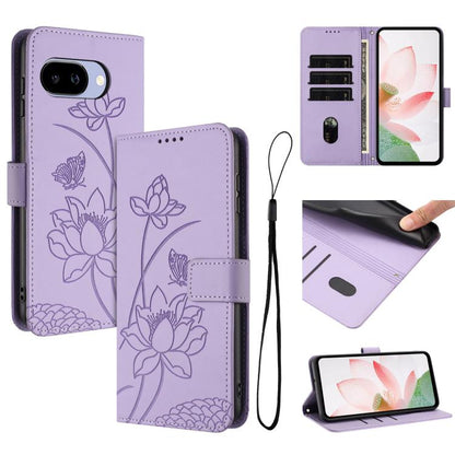 Lotus Embossed Leather Phone Case with Lanyard, For Google Pixel 11 Pro XL, For Google Pixel 11 / 11 Pro, For Google Pixel 10a, For Google Pixel 10 Pro XL / 9 Pro XL, For Google Pixel 10 / 10 Pro / 9 / 9 Pro, For Google Pixel 9a, For Google Pixel 8a   ...