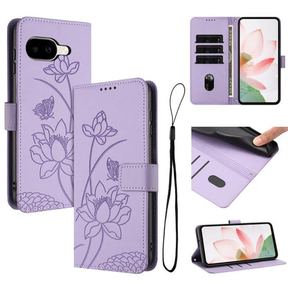 Lotus Embossed Leather Phone Case with Lanyard, For Google Pixel 11 Pro XL, For Google Pixel 11 / 11 Pro, For Google Pixel 10a, For Google Pixel 10 Pro XL / 9 Pro XL, For Google Pixel 10 / 10 Pro / 9 / 9 Pro, For Google Pixel 9a, For Google Pixel 8a   ...