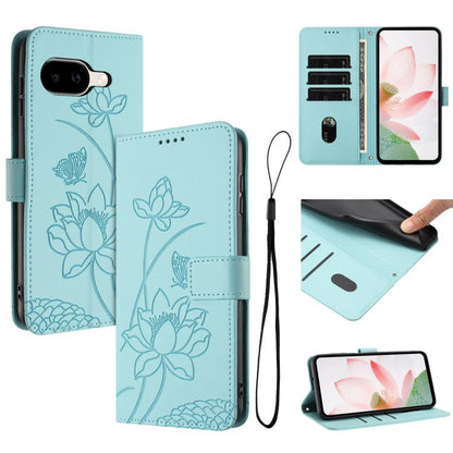 Lotus Embossed Leather Phone Case with Lanyard, For Google Pixel 11 Pro XL, For Google Pixel 11 / 11 Pro, For Google Pixel 10a, For Google Pixel 10 Pro XL / 9 Pro XL, For Google Pixel 10 / 10 Pro / 9 / 9 Pro, For Google Pixel 9a, For Google Pixel 8a   ...