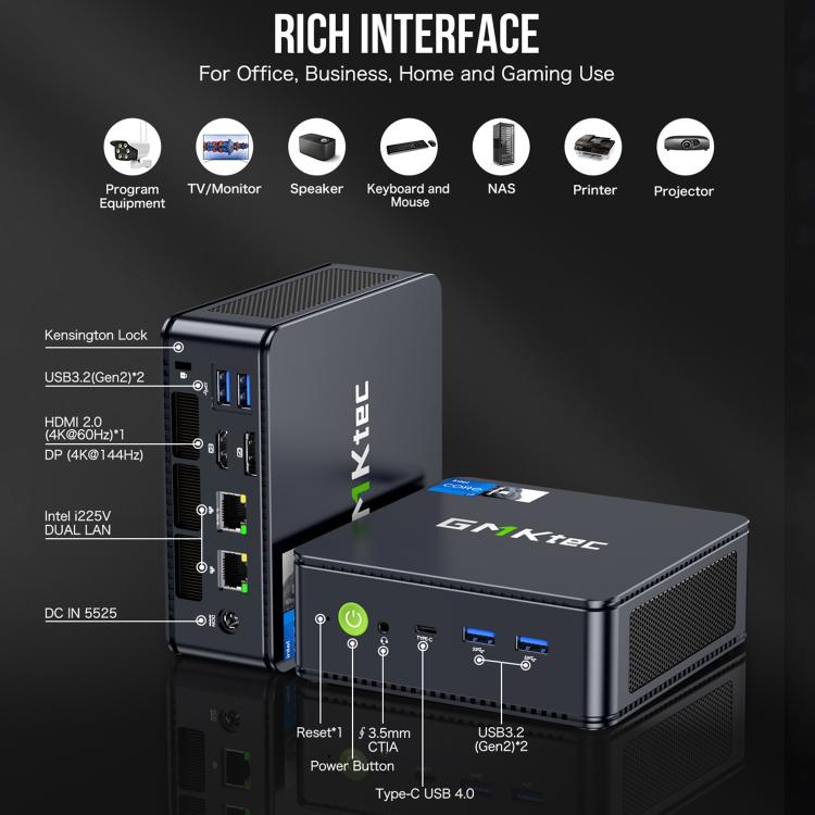 GMKtec NucBox K7 PLUS Mini PC, 13th Gen Intel Core i7 13620H, Windows 11 Pro, WiFi, BT, HDTV, DisplayPort
