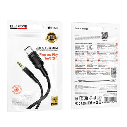 Borofone BL25B 3.5mm to Type-C Nice Digital AUX Audio Cable, Length: 1m