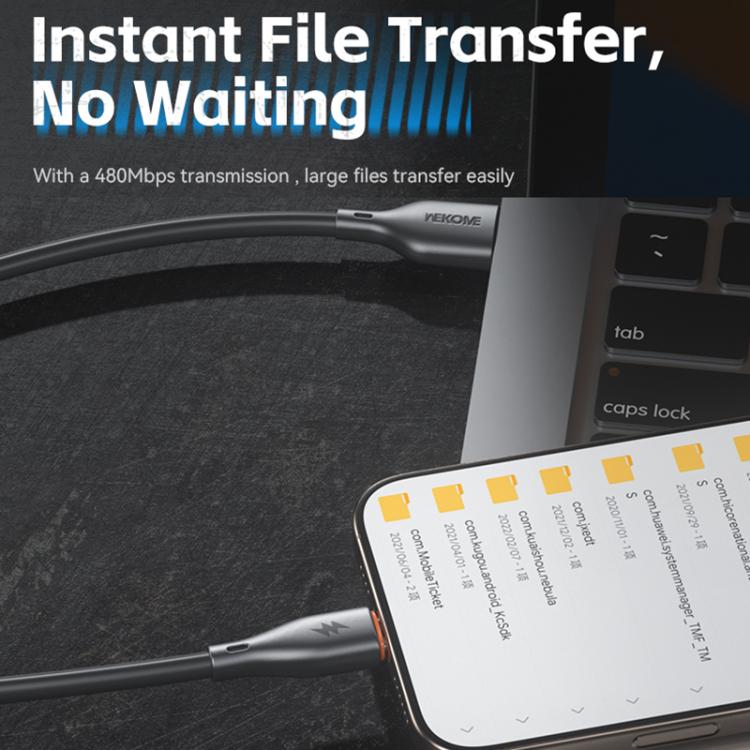 WK WDC-116i 12W USB to 8 Pin Fast Charging Data Cable, Length: 1m, WDC-116i