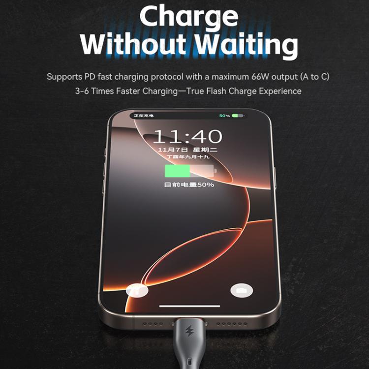 WK WDC-116m 12W USB to Micro USB Fast Charging Data Cable, Length: 1m