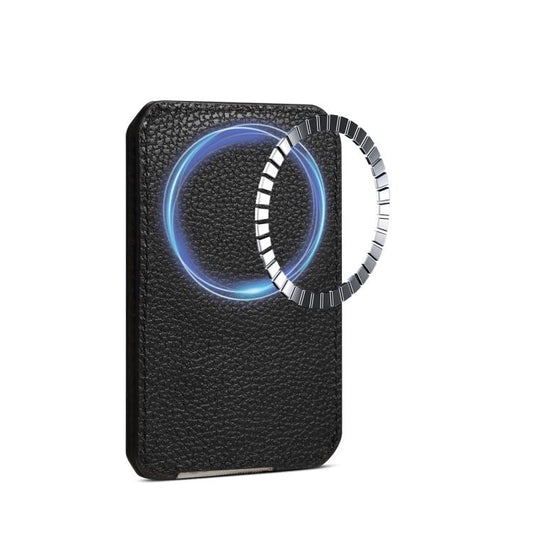 Denior V22 Calf Texture Leather MagSafe Card Holder Bag