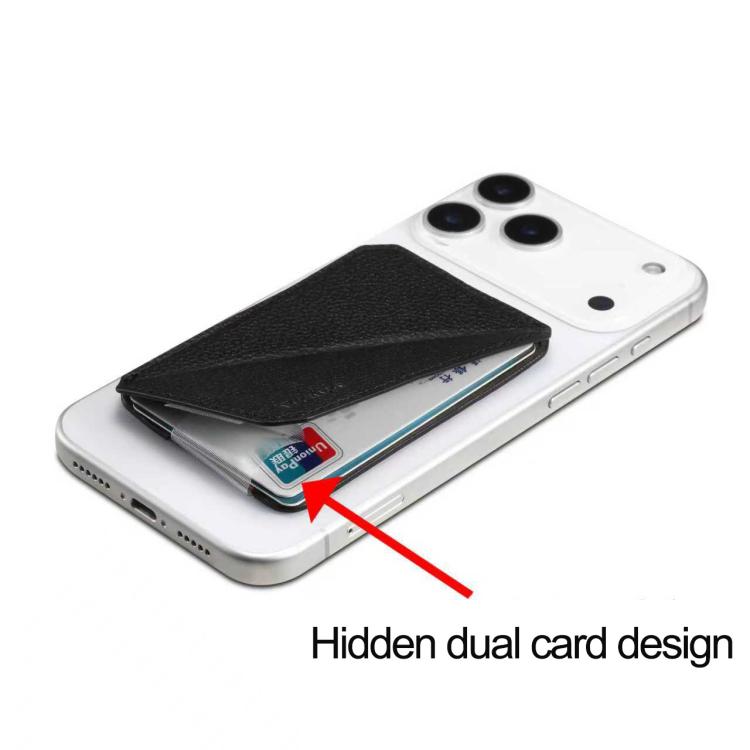 Denior V22 Calf Texture Leather MagSafe Card Holder Bag