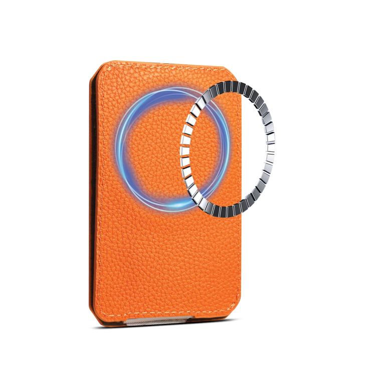 Denior V22 Calf Texture Leather MagSafe Card Holder Bag