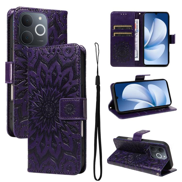 Embossed Sunflower Pattern Flip Leather Phone Case, For Realme 16 Pro+ 5G Global, For Realme 16 Pro 5G Global, For Realme C85 5G/15X 5G India, For Realme C85 Pro 4G, For Realme 15T 5G, For Realme C71 4G India, For Realme 15 5G