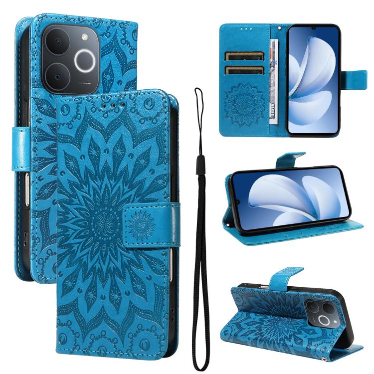 Embossed Sunflower Pattern Flip Leather Phone Case, For Realme 16 Pro+ 5G Global, For Realme 16 Pro 5G Global, For Realme C85 5G/15X 5G India, For Realme C85 Pro 4G, For Realme 15T 5G, For Realme C71 4G India, For Realme 15 5G