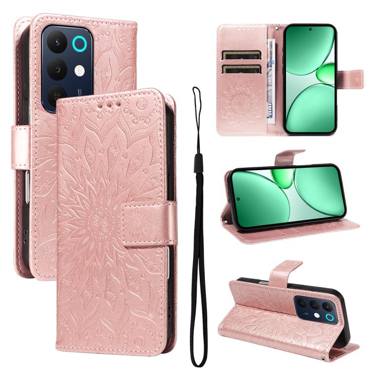 Embossed Sunflower Pattern Flip Leather Phone Case, For Realme 16 Pro+ 5G Global, For Realme 16 Pro 5G Global, For Realme C85 5G/15X 5G India, For Realme C85 Pro 4G, For Realme 15T 5G, For Realme C71 4G India, For Realme 15 5G
