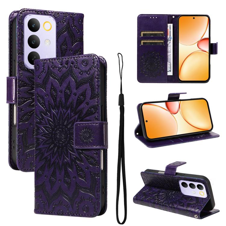 Embossed Sunflower Pattern Flip Leather Phone Case, For Realme 16 Pro+ 5G Global, For Realme 16 Pro 5G Global, For Realme C85 5G/15X 5G India, For Realme C85 Pro 4G, For Realme 15T 5G, For Realme C71 4G India, For Realme 15 5G