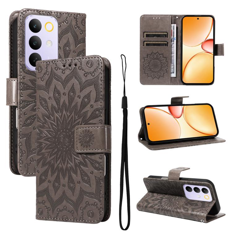 Embossed Sunflower Pattern Flip Leather Phone Case, For Realme 16 Pro+ 5G Global, For Realme 16 Pro 5G Global, For Realme C85 5G/15X 5G India, For Realme C85 Pro 4G, For Realme 15T 5G, For Realme C71 4G India, For Realme 15 5G