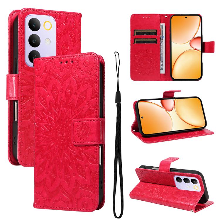 Embossed Sunflower Pattern Flip Leather Phone Case, For Realme 16 Pro+ 5G Global, For Realme 16 Pro 5G Global, For Realme C85 5G/15X 5G India, For Realme C85 Pro 4G, For Realme 15T 5G, For Realme C71 4G India, For Realme 15 5G