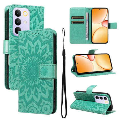 Embossed Sunflower Pattern Flip Leather Phone Case, For Realme 16 Pro+ 5G Global, For Realme 16 Pro 5G Global, For Realme C85 5G/15X 5G India, For Realme C85 Pro 4G, For Realme 15T 5G, For Realme C71 4G India, For Realme 15 5G