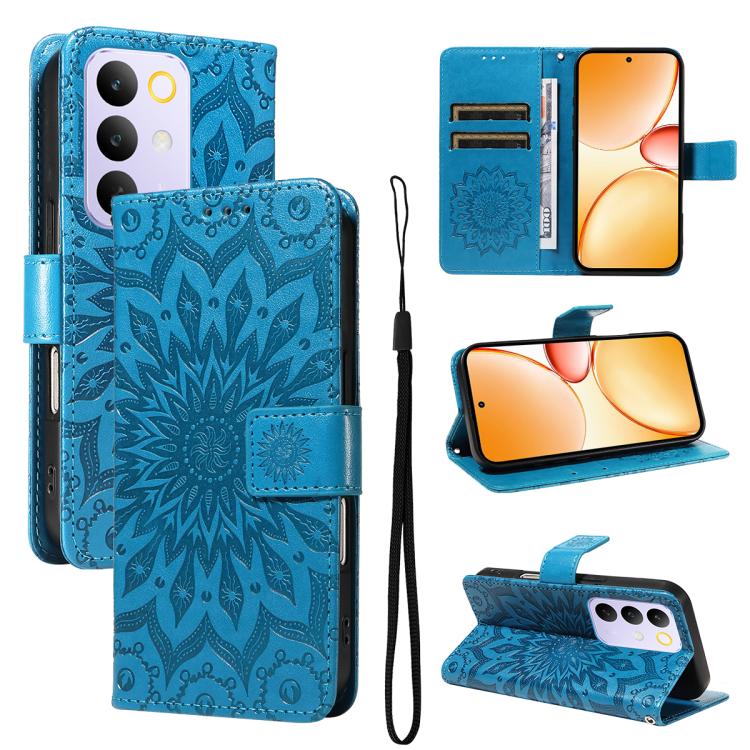 Embossed Sunflower Pattern Flip Leather Phone Case, For Realme 16 Pro+ 5G Global, For Realme 16 Pro 5G Global, For Realme C85 5G/15X 5G India, For Realme C85 Pro 4G, For Realme 15T 5G, For Realme C71 4G India, For Realme 15 5G