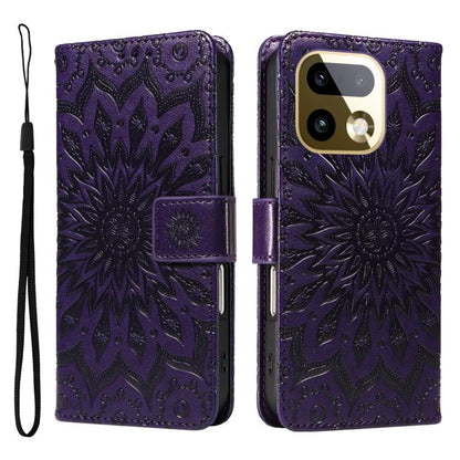 Embossed Sunflower Pattern Flip Leather Phone Case, For Realme 16 Pro+ 5G Global, For Realme 16 Pro 5G Global, For Realme C85 5G/15X 5G India, For Realme C85 Pro 4G, For Realme 15T 5G, For Realme C71 4G India, For Realme 15 5G