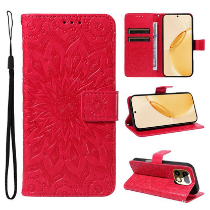 Embossed Sunflower Pattern Flip Leather Phone Case, For Realme 16 Pro+ 5G Global, For Realme 16 Pro 5G Global, For Realme C85 5G/15X 5G India, For Realme C85 Pro 4G, For Realme 15T 5G, For Realme C71 4G India, For Realme 15 5G