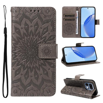 Embossed Sunflower Pattern Flip Leather Phone Case, For Realme 16 Pro+ 5G Global, For Realme 16 Pro 5G Global, For Realme C85 5G/15X 5G India, For Realme C85 Pro 4G, For Realme 15T 5G, For Realme C71 4G India, For Realme 15 5G
