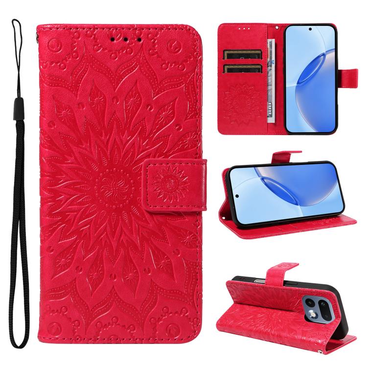 Embossed Sunflower Pattern Flip Leather Phone Case, For Realme 16 Pro+ 5G Global, For Realme 16 Pro 5G Global, For Realme C85 5G/15X 5G India, For Realme C85 Pro 4G, For Realme 15T 5G, For Realme C71 4G India, For Realme 15 5G
