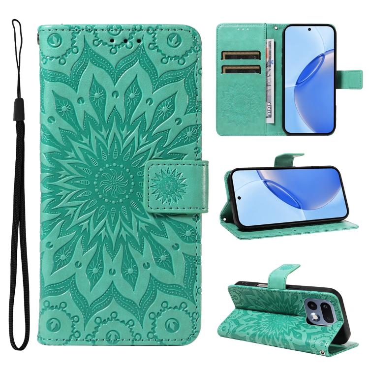 Embossed Sunflower Pattern Flip Leather Phone Case, For Realme 16 Pro+ 5G Global, For Realme 16 Pro 5G Global, For Realme C85 5G/15X 5G India, For Realme C85 Pro 4G, For Realme 15T 5G, For Realme C71 4G India, For Realme 15 5G