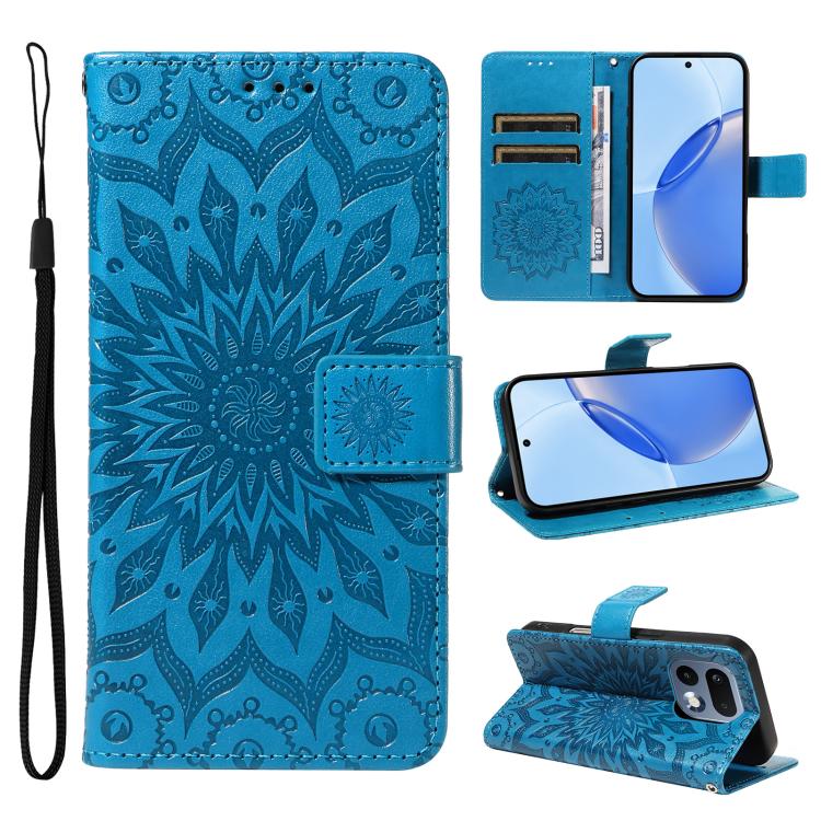 Embossed Sunflower Pattern Flip Leather Phone Case, For Realme 16 Pro+ 5G Global, For Realme 16 Pro 5G Global, For Realme C85 5G/15X 5G India, For Realme C85 Pro 4G, For Realme 15T 5G, For Realme C71 4G India, For Realme 15 5G