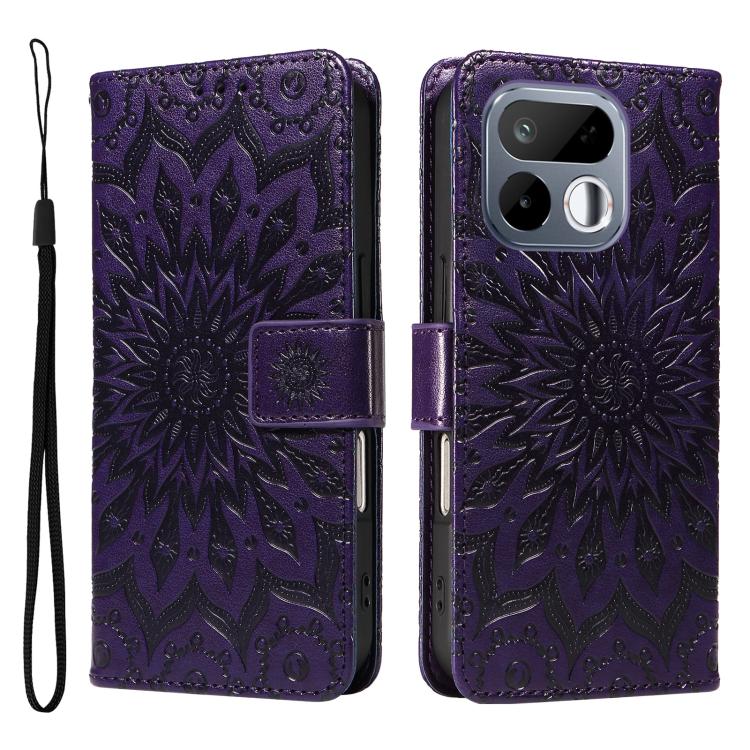 Embossed Sunflower Pattern Flip Leather Phone Case, For Realme 16T 5G, For Realme 16 Pro+ 5G Global, For Realme 16 Pro 5G Global, For Realme P4x 5G, For Realme C85 5G/15X 5G India, For Realme C85 Pro 4G, For Realme 15T 5G, For Realme C71 4G India      ...