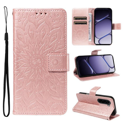 Embossed Sunflower Pattern Flip Leather Phone Case, For Realme 16T 5G, For Realme 16 Pro+ 5G Global, For Realme 16 Pro 5G Global, For Realme P4x 5G, For Realme C85 5G/15X 5G India, For Realme C85 Pro 4G, For Realme 15T 5G, For Realme C71 4G India      ...