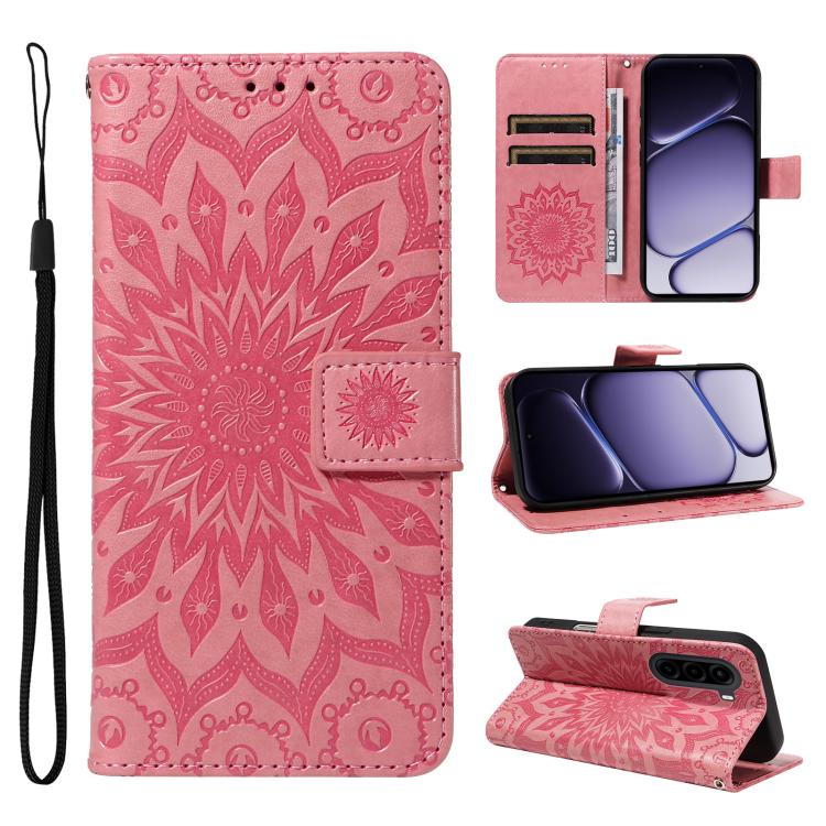 Embossed Sunflower Pattern Flip Leather Phone Case, For Realme 16T 5G, For Realme 16 Pro+ 5G Global, For Realme 16 Pro 5G Global, For Realme P4x 5G, For Realme C85 5G/15X 5G India, For Realme C85 Pro 4G, For Realme 15T 5G, For Realme C71 4G India      ...