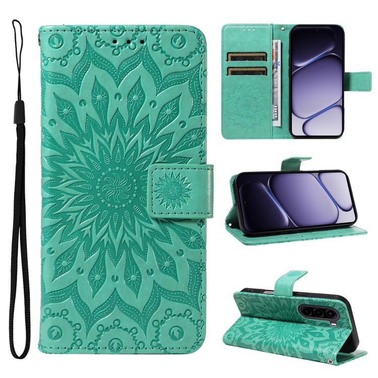 Embossed Sunflower Pattern Flip Leather Phone Case, For Realme 16T 5G, For Realme 16 Pro+ 5G Global, For Realme 16 Pro 5G Global, For Realme P4x 5G, For Realme C85 5G/15X 5G India, For Realme C85 Pro 4G, For Realme 15T 5G, For Realme C71 4G India      ...