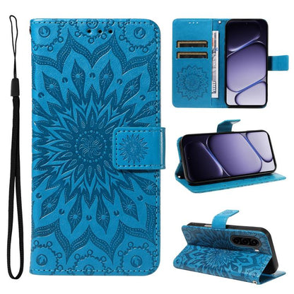 Embossed Sunflower Pattern Flip Leather Phone Case, For Realme 16T 5G, For Realme 16 Pro+ 5G Global, For Realme 16 Pro 5G Global, For Realme P4x 5G, For Realme C85 5G/15X 5G India, For Realme C85 Pro 4G, For Realme 15T 5G, For Realme C71 4G India      ...
