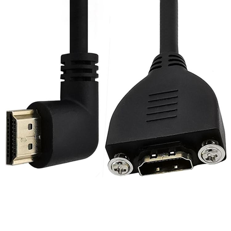 4K 60HZ 2.0 Version HDMI Male to Female Fixed Extension Cable with Screw Holes, 0.2m