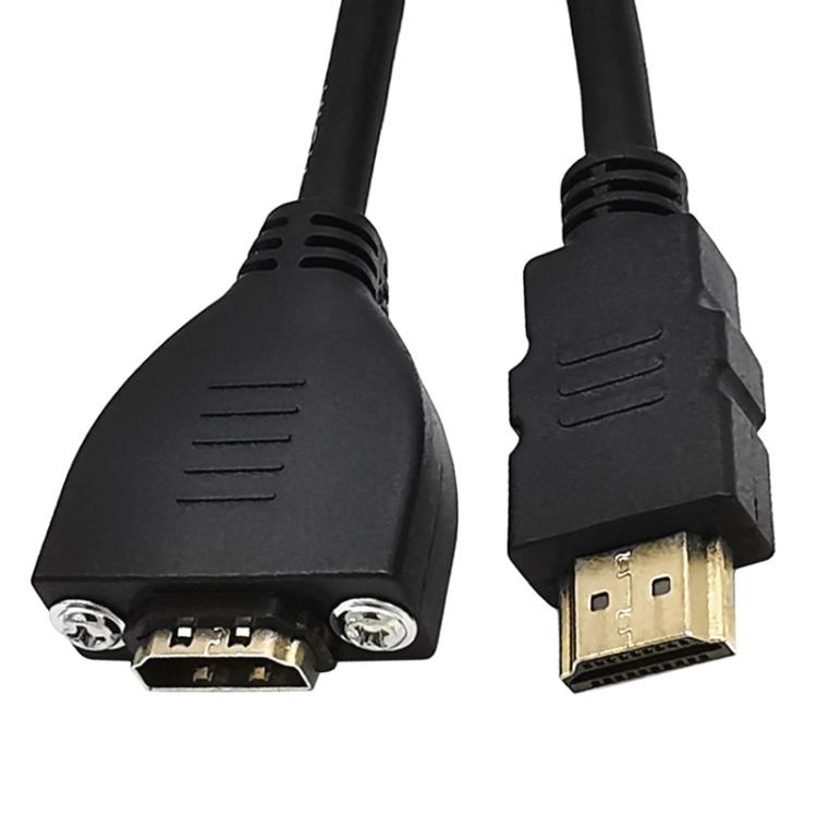 4K 60HZ 2.0 Version HDMI Male to Female Fixed Extension Cable with Screw Holes, 0.2m