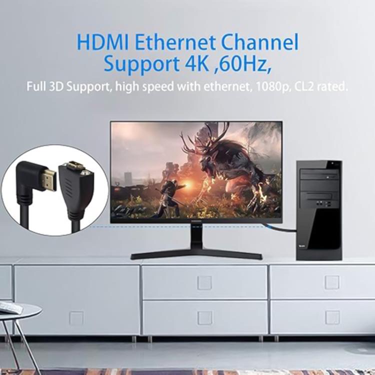 4K 60HZ 2.0 Version HDMI Male to Female Fixed Extension Cable with Screw Holes, 0.2m