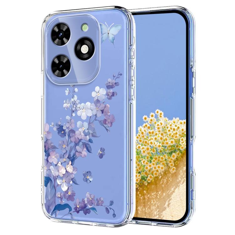 Flower Pattern Painted TPU Phone Case, For Tecno Spark Go 2024 / Pop 8 / Spark 20, For Tecno Spark 40C, For Tecno Pova 7 Pro 5G, For Tecno Pova 7 5G, For Tecno Spark 40 4G, For Tecno Pova 7 Ultra 5G, For Tecno Pova 7 4G, For Tecno Camon 40 Pro 4G / 5G ...